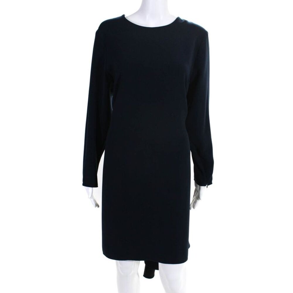 Nha Khanh Womens Navy North Long Sleeve High Low Dress Blue Size 10 10497709